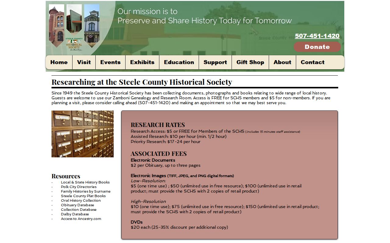 Owatonna city directory research at the Steele County Historical Society